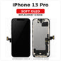 iPhone 13 Pro Soft OLED replacement screen, labeled illustration (not exact-part photography)